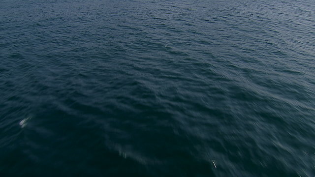 Low angle aerial above the ocean water
