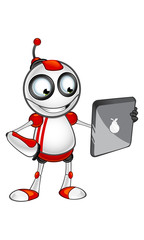 Red And White Robot Character
