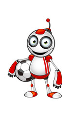 Red And White Robot Character