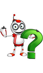 Red And White Robot Character