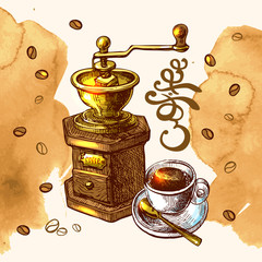 coffee sketch illustration