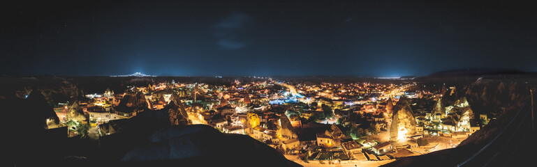 The night time at Cappadocia , Turkey  