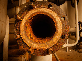 Old rusty flange.
