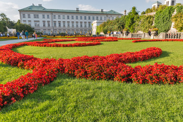 Obraz premium Gardens of Mirabell in Salzburg Old Town, Austria