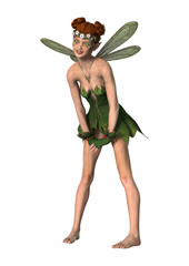 Spring Fairy on White