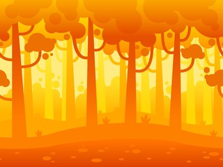 Game Seamless Horizontal Forest Background © Yuzach