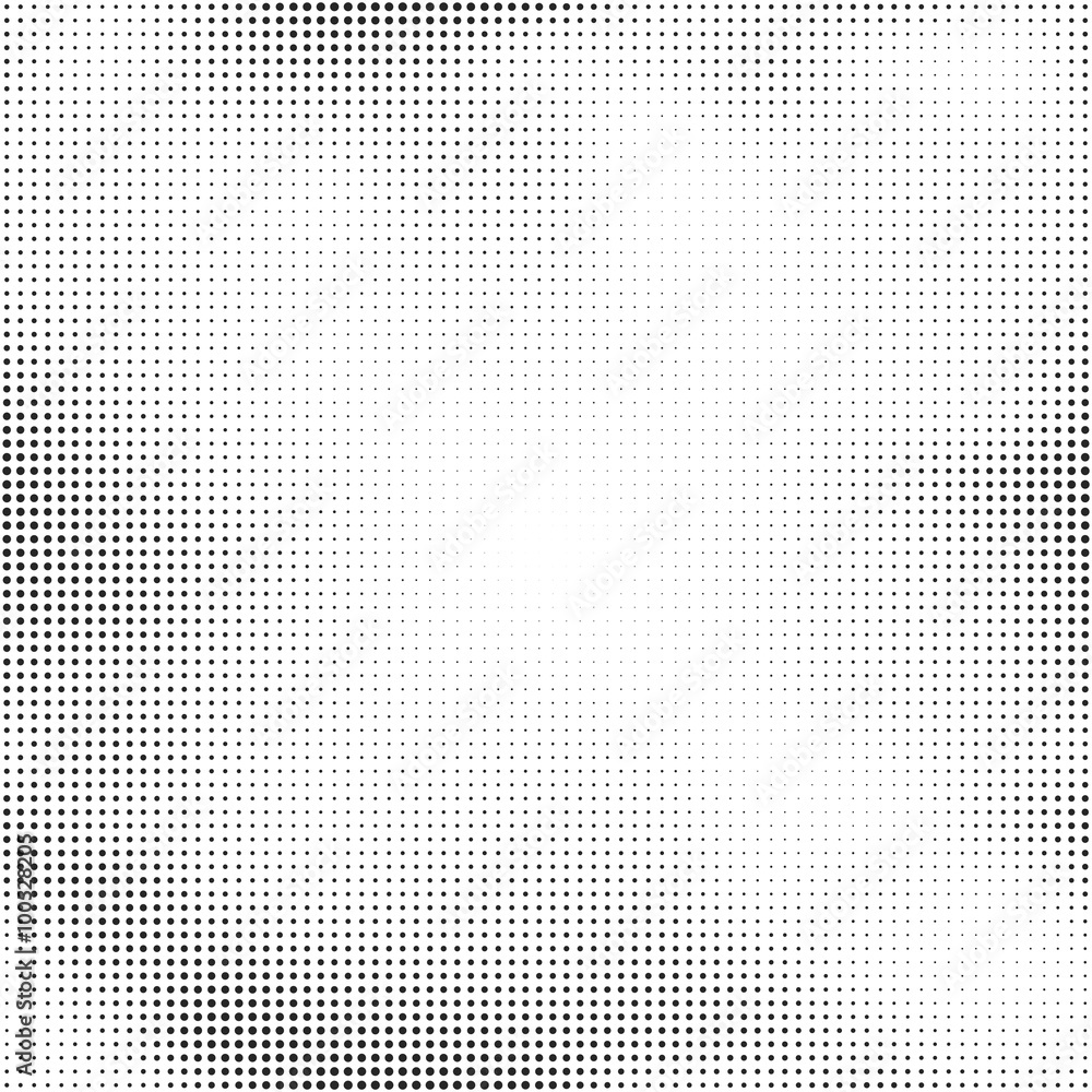 Poster halftone seamless vector background. abstract halftone effect with black dots on white background