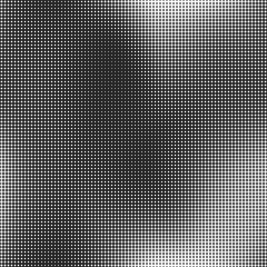 Halftone seamless vector background. Abstract halftone effect with white dots on black background