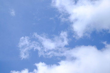 Abstract White clouds on a blue sky background