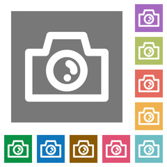 Camera square flat icons