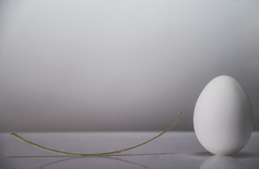 egg with green stalk / яйцо с зеленым стеблем