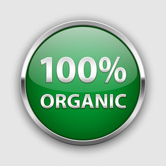 100% organic plate in silver frame