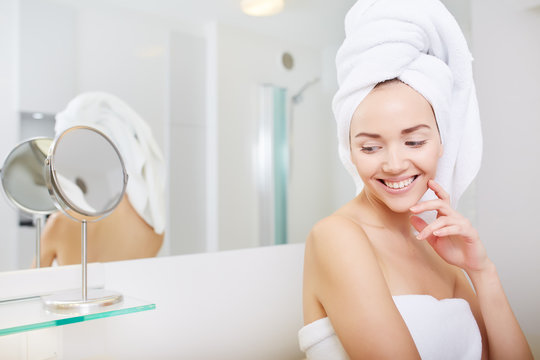 Young Woman in the Bathroom