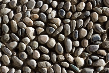 Detail of a pebble floor
