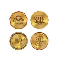 Obraz premium Golden labels retro vintage collection