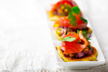 pancakes with salmon