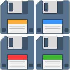 Computer Floppy Diskette Icon Pack
