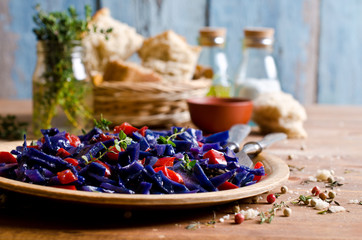 Steamed vegetables with spices