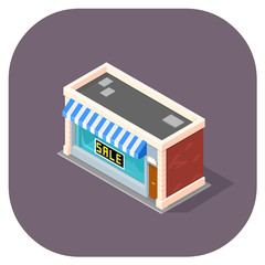 Isometric vector illustration of a shop.
Isometric 3d icons for retail and shopping.