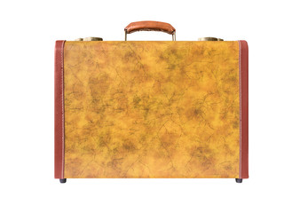 Retro suitcase of genuine leather