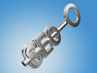 Seo concept with key