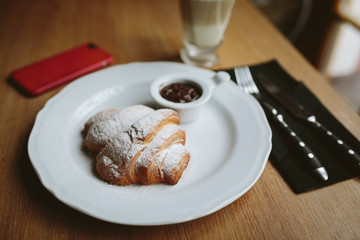 croissant with chocolate