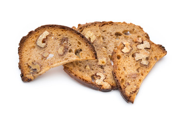 Rye bread crisps with walnuts.