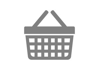 Shopping basket icon on white background