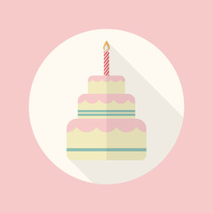 Wedding cake flat icon