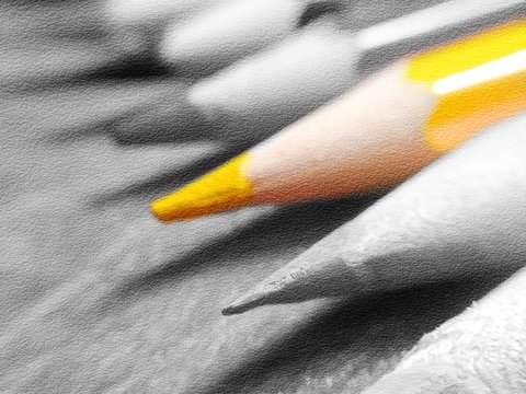 Close Up Yellow Pencil Color