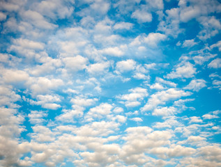 White Clouds and Blue Sky