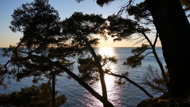 Tramonto sul mare ligure a Portofino 4k (2)