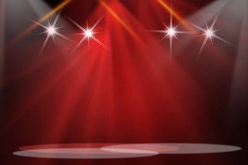 Red stage background