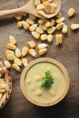 Corn soup with parsley