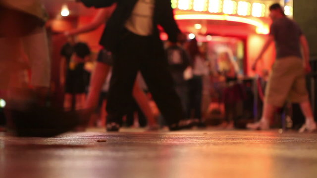 People Line Dancing