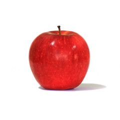 Ripe red apple. Isolated on a white background.