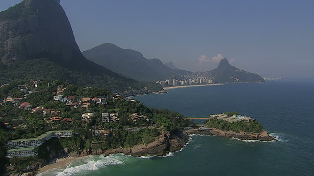 Aerial view of Barra da Tijuca Beach, Rio de Janeiro, Brazil
