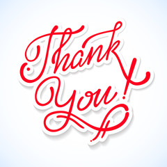 Thank You Hand lettering handmade vector calligraphy