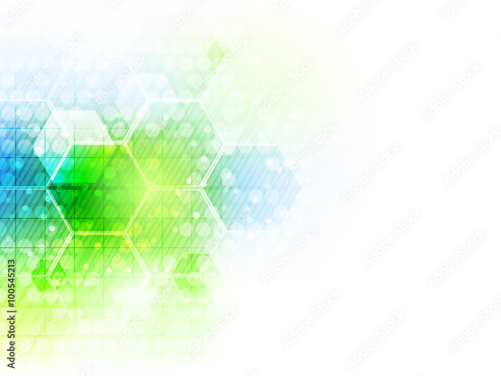 Poster abstract vector future business technology background with hexagon pattern.