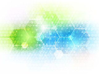 Abstract vector future business technology background with hexagon pattern.