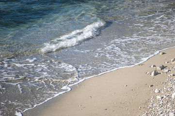Sandy beach in Montenegro