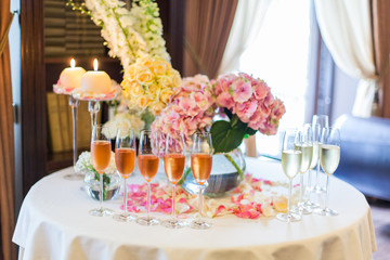 Candles and flowers
