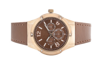 Brown men's wristwatch