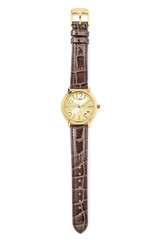 wristwatch with gold edges