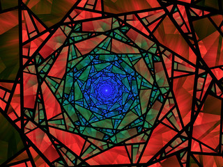 Fototapeta premium Abstract wallpaper. Abstract fractal. Fractal art background for creative design. Decoration for wallpaper desktop, poster, cover booklet. Abstract texture. Psychedelic. Print for clothes, t-shirt.