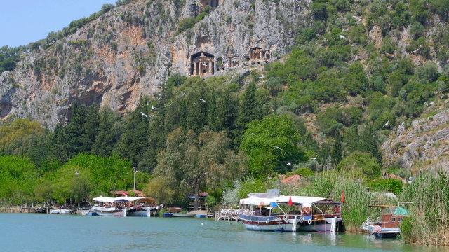 boat tour river reeds, historical dalyan, ortaca, koycegiz, turkey