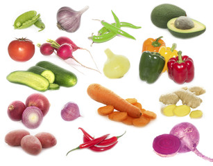 set of vegetables