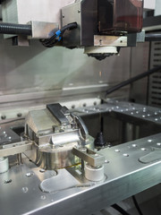 CNC wire cut machine cutting mold parts