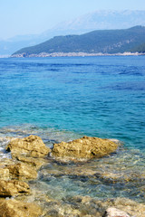 Fototapeta na wymiar Sea view from the island of Mamula