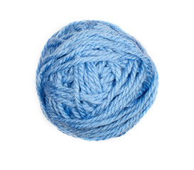 Blue skein over white